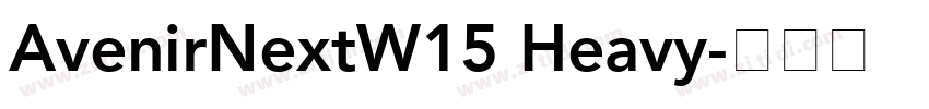 AvenirNextW15 Heavy字体转换
